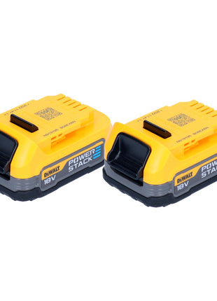 DeWalt Akku Set DCBP 034 E2 2x Powerstack Akku 18 V 1,7 Ah / 1700 mAh XR Li-Ion - mit Ladestandanzeige - Toolbrothers