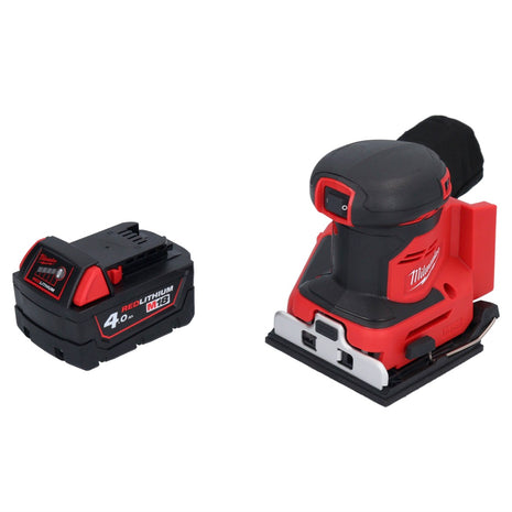 Levigatrice orbitale a batteria Milwaukee M18 BQSS-401 18 V 113 x 104 mm brushless + 1x batteria ricaricabile 4,0 Ah - senza caricabatterie