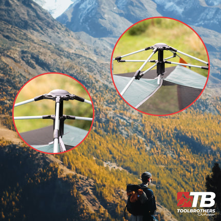 Toolbrothers Tenda da campeggio all'aperto per 2-4 persone Tenda a cupola idraulica impermeabile, 2000-3000 mm Wassersule