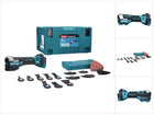 Herramienta multifuncional a batería Makita DTM 52 ZJX2 18 V Starlock Max Brushless + set de accesorios 43 piezas + Makpac - sin batería, sin cargador