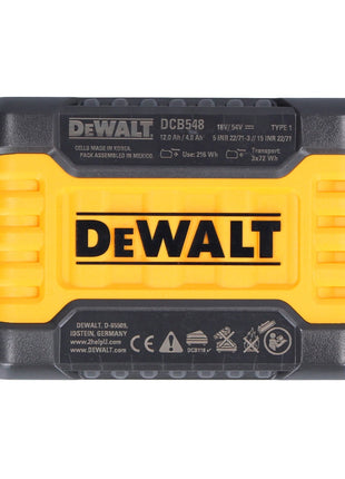 DeWalt DCB 548 Akku 18 V / 54 V max. 12 Ah / 12000 mAh Li-Ion XR FLEXVOLT - mit Ladestandanzeige