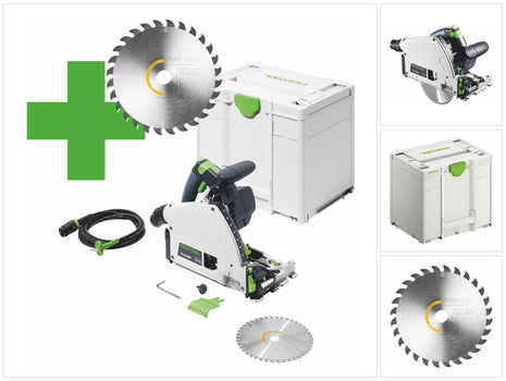 Festool TS 60 K-Plus Master Edition pilarka wgłębna 1500 W 168 mm ( 577847 ) + tarcza pilarska + Systainer