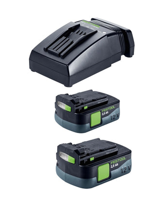 Festool CXS 12 2,5-Set Perceuse-visseuse sans fil 12 V 30 Nm Brushless ( 576865 ) + 2x batterie 2,5 Ah + chargeur + kit d'embouts + Systainer