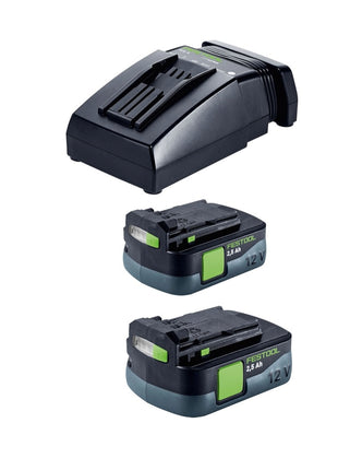 Festool TXS 12 2,5 set taladro atornillador inalámbrico 12 V 30 Nm sin escobillas (576874) + 2x batería 2,5 Ah + cargador + juego de puntas + systainer