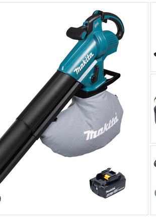 Makita DUB 187 M Akku Laubbläser und Laubsauger 18 V Brushless + 1x Akku 4,0 Ah - ohne Ladegerät