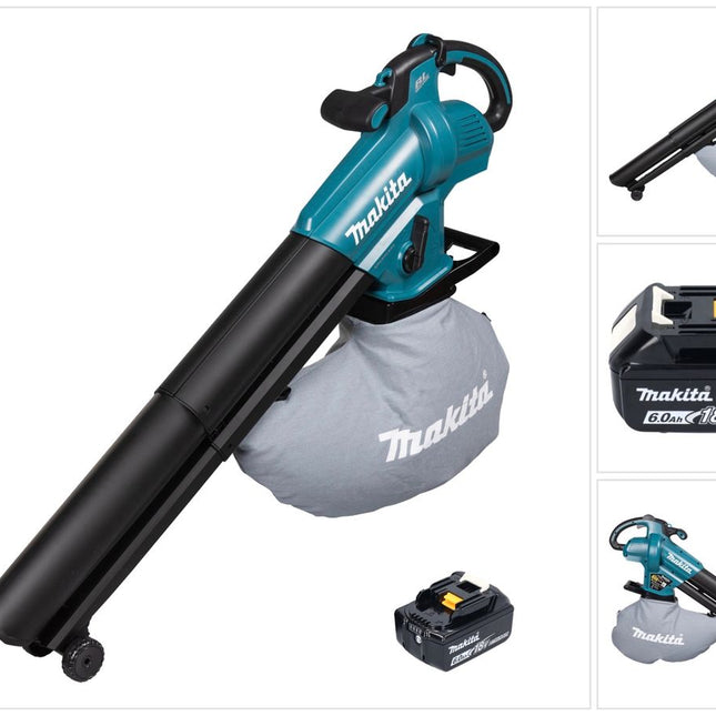 Makita DUB 187 G Soffiatore e aspiratore a batteria 18 V Brushless + 1x batteria 6,0 Ah - senza caricabatterie
