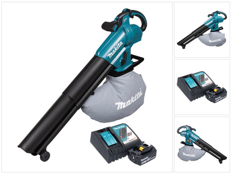 Makita DUB 187 RG Cordless leaf blower and leaf vacuum 18 V brushless + 1x rechargeable battery 6.0 Ah + charger