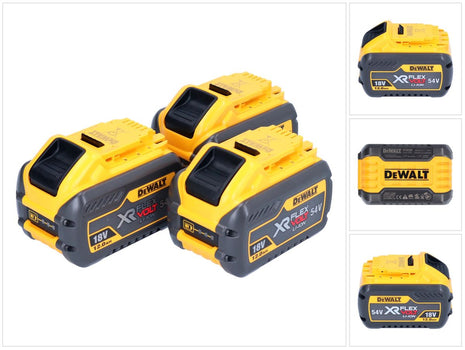 Batería DeWalt 3x DCB 548 18 V / 54 V máx. 12 Ah / 12000 mAh Li-Ion XR FLEXVOLT - con indicador de nivel de carga