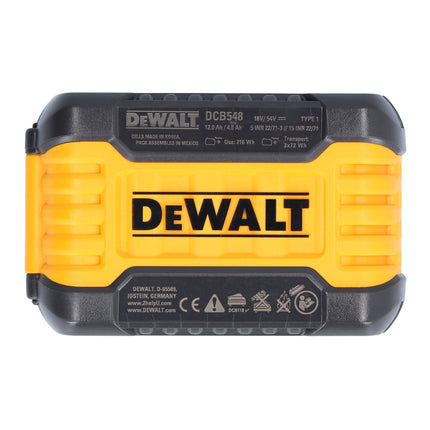 DeWalt 3x DCB 548 Akku 18 V / 54 V max. 12 Ah / 12000 mAh Li-Ion XR FLEXVOLT - mit Ladestandanzeige