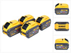 DeWalt 4x DCB 548 Akku 18 V / 54 V max. 12 Ah / 12000 mAh Li-Ion XR FLEXVOLT - mit Ladestandanzeige