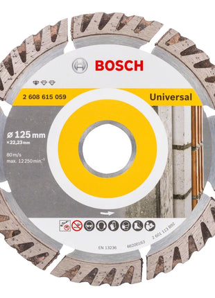 Bosch Standard for Universal Disques à tronçonner diamantés 125 x 22,23 mm 20 pces ( 20x 2608615060 ) pour béton, acier-béton, brique, calcaire et sable-pierre