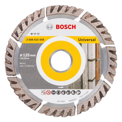 Bosch Standard per disco diamantato universale 125 x 22,23 mm 20 pezzi ( 20x 2608615060 ) per calcestruzzo, acciaio-calcestruzzo, mattoni, calce e arenaria
