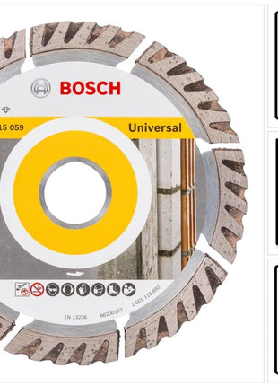 Bosch Standard for Universal Disques à tronçonner diamantés 125 x 22,23 mm 20 pces ( 20x 2608615060 ) pour béton, acier-béton, brique, calcaire et sable-pierre