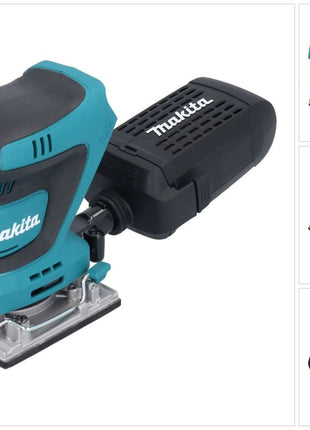 Makita DBO 484 Z Ponceuse vibrante sans fil 18 V 112 x 102 mm Solo - sans batterie, sans chargeur