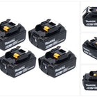 Batteria Makita 4x BL 1850 B 18 V 5,0 Ah / 5000 mAh Li-Ion ( 4x 197280-8 )