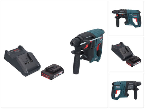 Bosch GBH 18V-21 Professional 18 V 2,0 J SDS plus Brushless trapano a percussione a batteria + 1x batteria 2,0 Ah + kit di ricarica