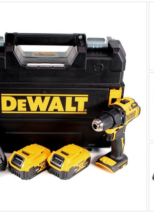 DeWalt DCD 708 P2T Perceuse-visseuse sans fil 18 V Li-Ion Brushless en boîte TSTAK + 2 x 5,0 Ah batterie + chargeur