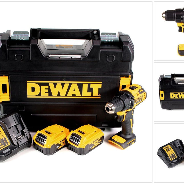 Trapano avvitatore a batteria DeWalt DCD 708 P2T 18 V Li-Ion Brushless in confezione TSTAK + 2 batterie da 5,0 Ah + caricabatterie