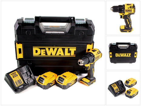 DeWalt DCD 708 P2T Perceuse-visseuse sans fil 18 V Li-Ion Brushless en boîte TSTAK + 2 x 5,0 Ah batterie + chargeur