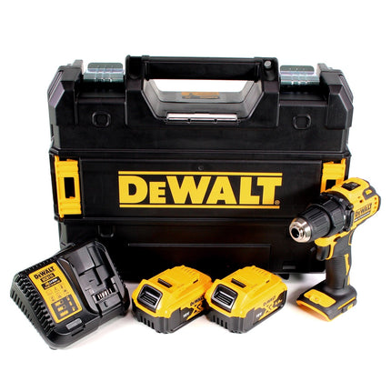 Trapano avvitatore a batteria DeWalt DCD 708 P2T 18 V Li-Ion Brushless in confezione TSTAK + 2 batterie da 5,0 Ah + caricabatterie