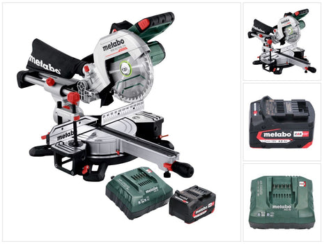 Sierra tronzadora a batería Metabo KGS 18 LTX BL 216 18 V 216 mm sin escobillas (614216920) + 1x batería 4,0 Ah + cargador