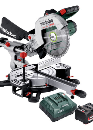 Metabo KGS 18 LTX BL 254 Scie a onglet radiale sans fil 18 V 254 mm Brushless ( 614254920 ) + 1x batterie 4,0 Ah + kit chargeur