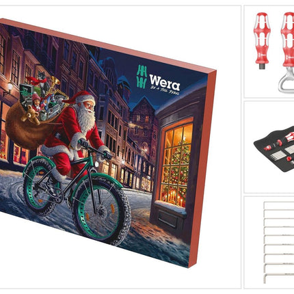 Wera Adventskalender 2023 Edition Handwerkzeug Set 28 tlg. ( 05136607001 ) PH / PZ / Torx / Schlitz / Hex