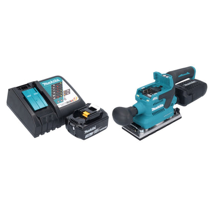 Makita DBO 382 RF1 Akku Schwingschleifer 18 V 93 x 185 mm Brushless + 1x Akku 3,0 Ah + Ladegerät