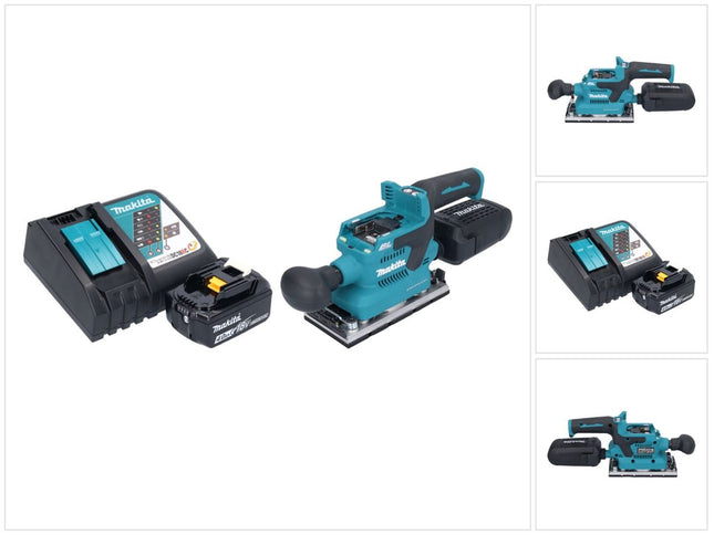 Makita DBO 382 RM1 Levigatrice orbitale a batteria 18 V 93 x 185 mm brushless + 1x batteria ricaricabile 4,0 Ah + caricabatterie