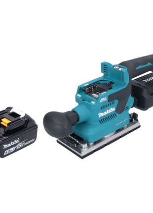 Makita DBO 382 T1 Akku Schwingschleifer 18 V 93 x 185 mm Brushless + 1x Akku 5,0 Ah - ohne Ladegerät