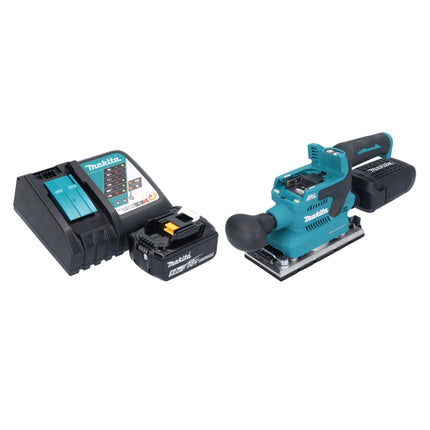 Levigatrice orbitale a batteria Makita DBO 382 RT1 18 V 93 x 185 mm brushless + 1x batteria ricaricabile 5,0 Ah + caricabatteria