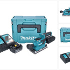 Makita DBO 382 RF1J Levigatrice orbitale a batteria 18 V 93 x 185 mm senza spazzole + 1x batteria ricaricabile 3,0 Ah + caricabatteria + Makpac
