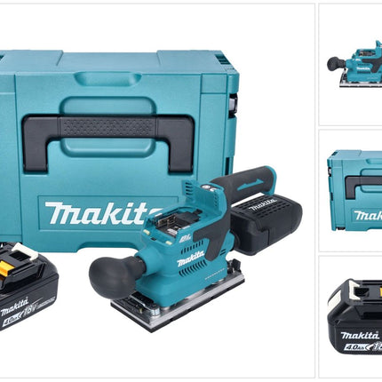 Makita DBO 382 M1J Levigatrice orbitale a batteria 18 V 93 x 185 mm brushless + 1x batteria ricaricabile 4,0 Ah + Makpac - senza caricabatteria