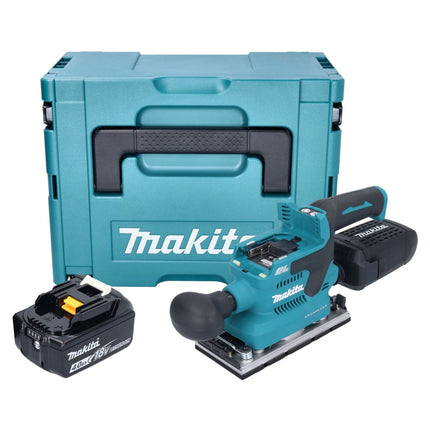 Makita DBO 382 M1J Levigatrice orbitale a batteria 18 V 93 x 185 mm brushless + 1x batteria ricaricabile 4,0 Ah + Makpac - senza caricabatteria