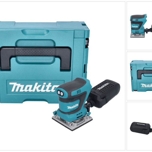 Levigatrice vibrante a batteria Makita DBO 484 ZJ 18 V 112 x 102 mm + Makpac - senza batteria, senza caricabatterie