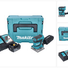 Makita DBO 484 RT1J Akku Schwingschleifer 18 V 112 x 102 mm + 1x Akku 5,0 Ah + Ladegerät + Makpac