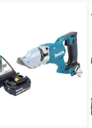 Makita DJS 200 RF1 Akku Blechschere 18 V 2,0 mm Brushless + 1x Akku 3,0 Ah + Ladegerät