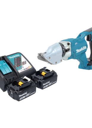 Makita DJS 200 RM Cisaille à tôle sans fil 18 V 2,0 mm Brushless + 2x batterie 4,0 Ah + chargeur