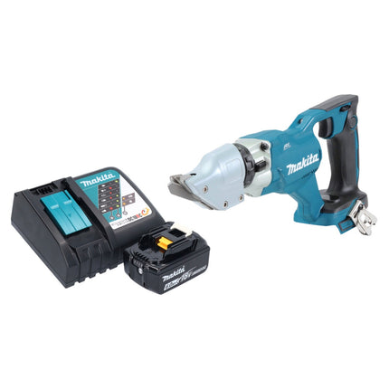 Makita DJS 200 RG1 cesoie per lamiera a batteria 18 V 2,0 mm brushless + 1x batteria ricaricabile 6,0 Ah + caricabatterie