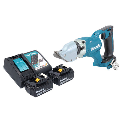 Makita DJS 200 RG cesoie per lamiera a batteria 18 V 2,0 mm brushless + 2x batteria ricaricabile 6,0 Ah + caricabatterie
