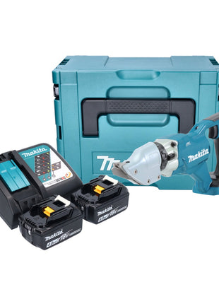 Makita DJS 200 RMJ batería hojalata 18 V 2,0 mm sin escobillas + 2x baterías 4,0 Ah + cargador + Makpac