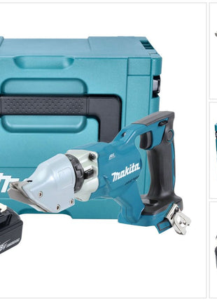 Makita DJS 200 G1J Cisaille à tôle sans fil 18 V 2,0 mm Brushless + 1x batterie 6,0 Ah + Makpac - sans chargeur