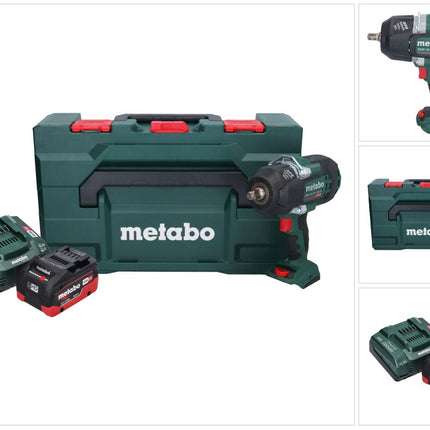 Metabo SSW 18 LTX 1450 BL avvitatore a impulsi a batteria 18 V 1450 Nm brushless + 1x batteria ricaricabile 8,0 Ah + caricatore + metaBOX