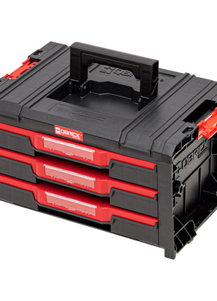 Qbrick System PRO Drawer 3 Toolbox 2.0 Expert stapelbar 450 x 310 x 244 mm 3x 4,5 l IP54 mit drei Schubläden 21 Inlays