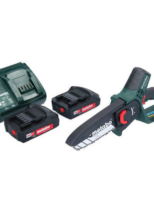 Metabo MS 18 LTX 15 sierra para madera a batería 18 V 15 cm 5 m/s + 2x baterías 2,0 Ah + cargador