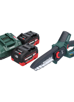 Metabo MS 18 LTX 15 Akku Gehölzsäge 18 V 15 cm 5 m/s + 2x Akku 5,5 Ah + Ladegerät