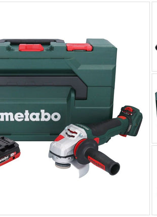 Metabo WVB 18 LTX BL 15-125 Quick Meuleuse d'angle sans fil 18 V 125 mm Brushless + 1x batterie 4,0 Ah + metaBOX - sans chargeur