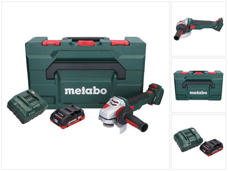 Metabo WVB 18 LTX BL 15-125 Amoladora angular de batería Quick 18 V 125 mm sin escobillas + 1x batería 4,0 Ah + cargador + metaBOX