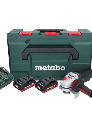 Metabo WVB 18 LTX BL 15-125 Szybka akumulatorowa szlifierka kątowa 18 V 125 mm bezszczotkowa + 2x akumulator 4,0 Ah + ładowarka + metaBOX