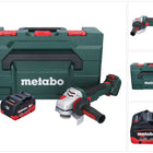 Smerigliatrice angolare a batteria Metabo WVB 18 LTX BL 15-125 Quick 18 V 125 mm senza spazzole + 1x batteria ricaricabile 5,5 Ah + metaBOX - senza caricabatterie